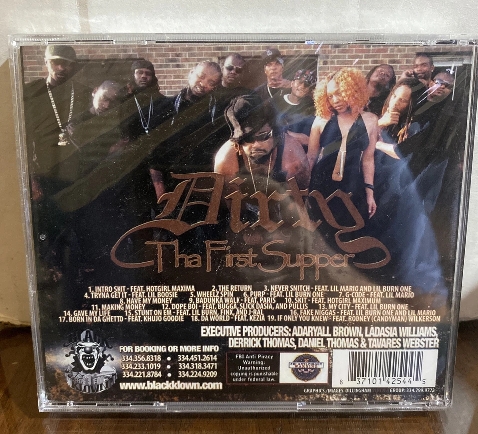 DIRTY Tha First Supper CD NEW Mega Rare Black Klown  Montgomery Alabama Rap Foto 2 de 2
