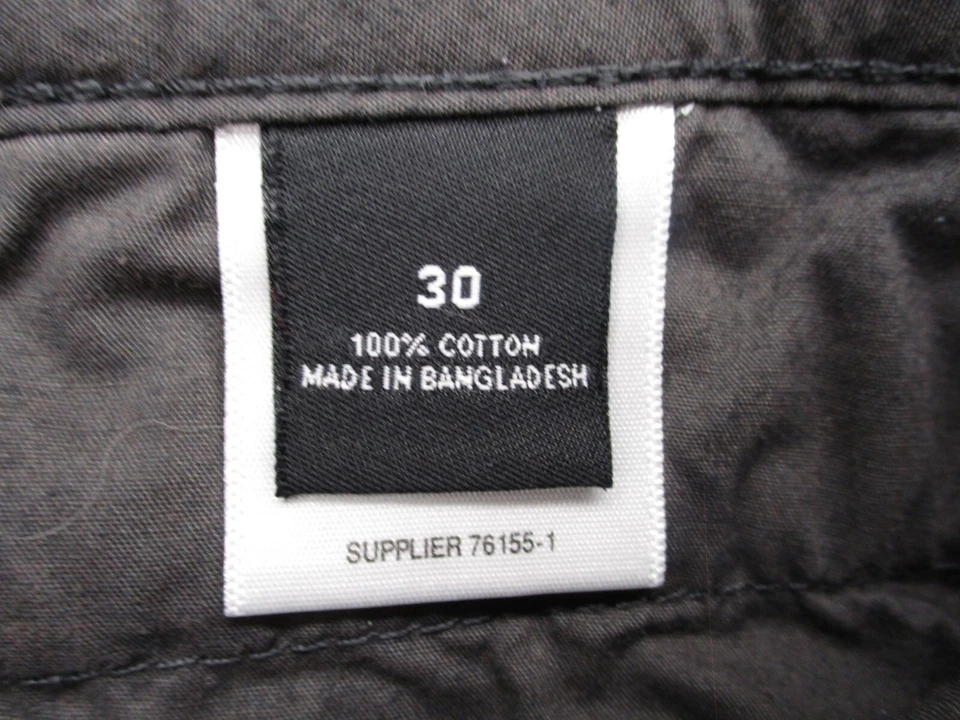 Claiborne Chino Shorts Men's 30 Tan Black Gray Plaid 100% Cotton - Image 3 of 4