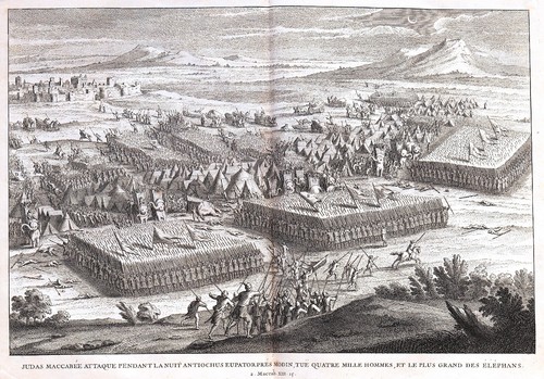 ISRAEL "Judas Maccabee Attaque pendant la nuit antiochus ..." 1722 Calmet