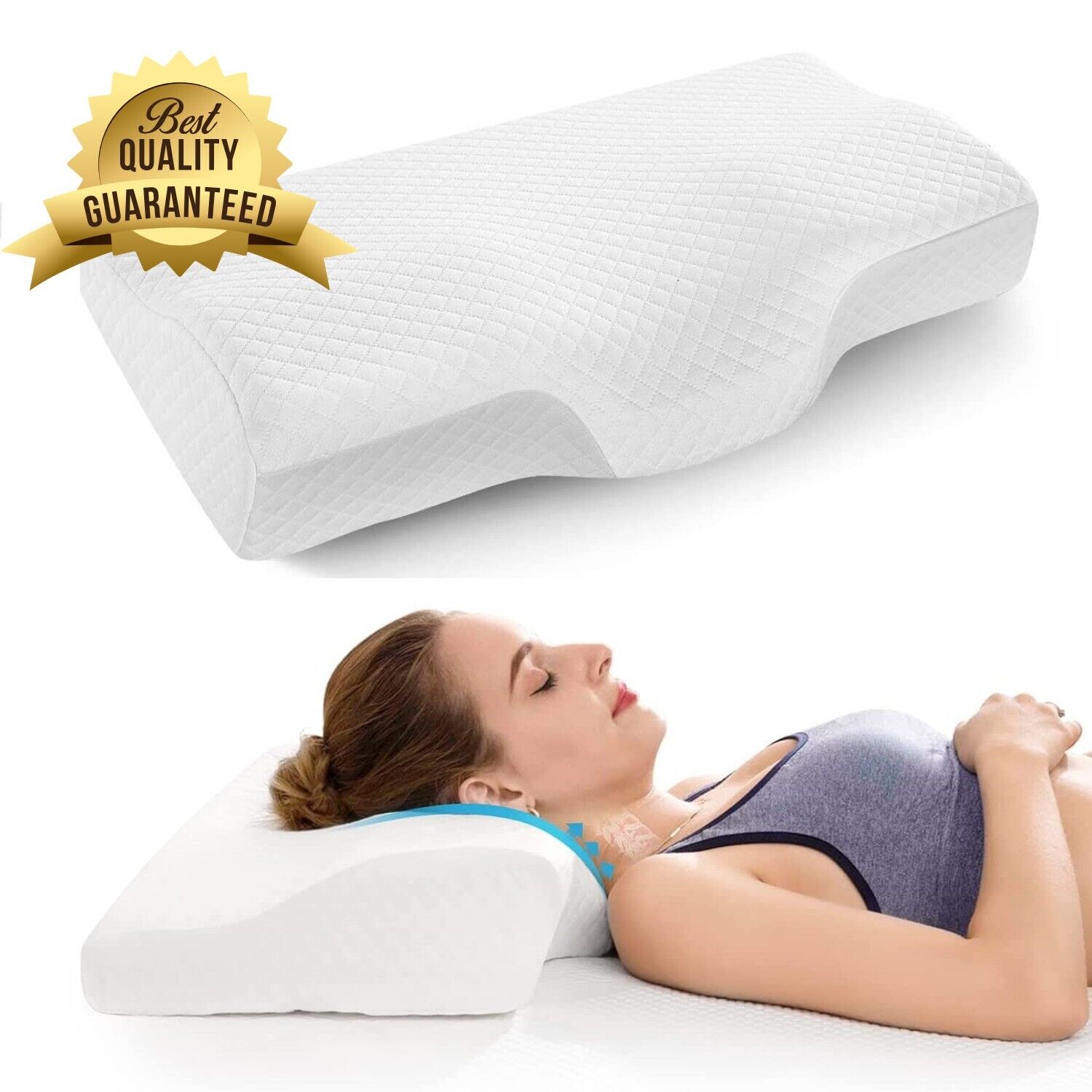 Cushion Lab Neck Roll Pillow - White