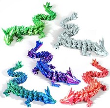 3D Printed Dragon Crystal Articulated Dragon Desktop Fish Tank Decor Fidget Toys
