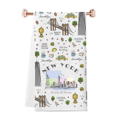 New York Souvenirs and Gifts New York The City of Dreams Kitchen Towel New Yo...