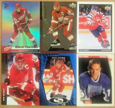 Steve Yzerman lot of 6 Hockey cards. 1 Insert and 1 Star Power Gold Parallel