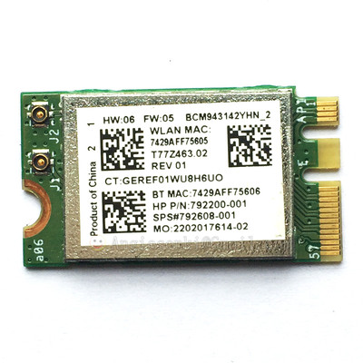 HP BCM943142Y 792200-001 WiFi WLAN Card+Bluetooth 4.0 for ENVY M6-P M6-P113DX