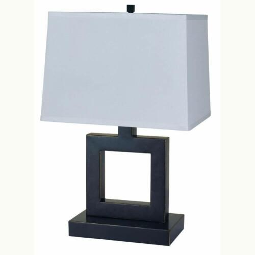 22 H 3 Way Metal Table Lamp Light With, Table Lamps With Black Square Shades