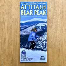 2002-2003 ATTITASH BEAR PEAK Resort Brochure Ski Trail Map NEW HAMPSHIRE
