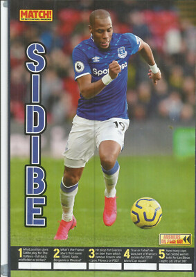 MATCH!-PLAKAT 2020-EVERTON (LEIHE) & FRANKREICH-MONACO-LILLE-TROYES-DJIBRIL SIDIBE