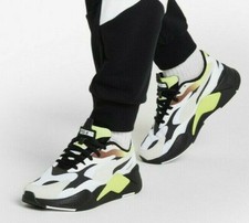 PUMA RS-X3 NEO FADE 373377-02 WHITE/YELLOW MEN'S RUNNING CASUAL SHOES AUTHENTIC