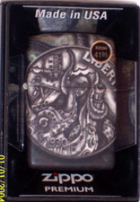 New USA Windproof ZIPPO Lighter 49434 Pirate Coin Design is all the way Around