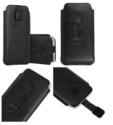 Für Samsung Galaxy S20 - POUCH CARBON Case Handyasche Schutz Hülle Etui Gürtel