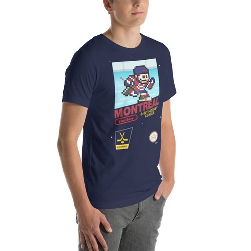 Maglietta Nintendo Montreal Canadiens Hockey Team 8 bit retrò NES - Foto 11 di 13