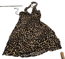 Reformation Women’s Leopard Print Delanie Dress Medium