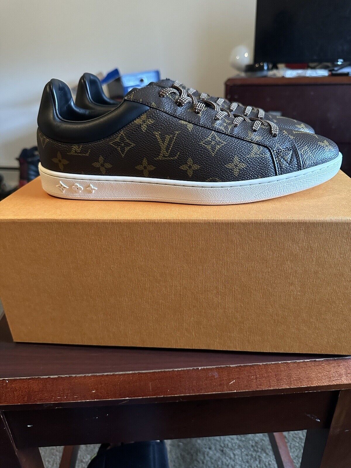 Louis Vuitton Luxembourg Monogram Sneakers Brown US Sz 11 Virgil