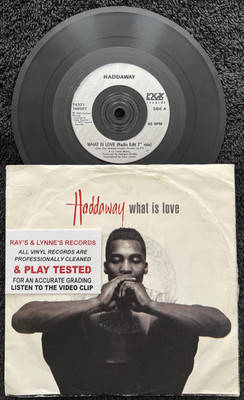 Haddaway - What Is Love 7'' Vinyl Single 1993 CLEANED/TESTED VG+/VG VIDEO CLIP