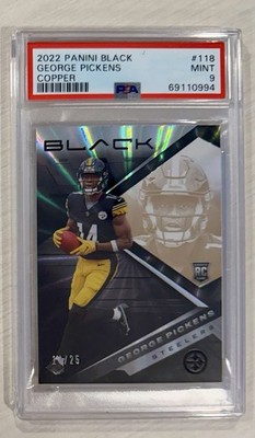 2023 Panini Black George Pickens RC #118 Copper 14/25 PSA 9 POP 2