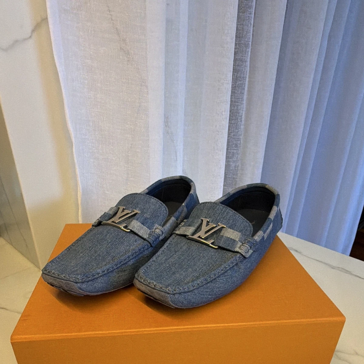 Louis Vuitton LV Monogram velvet loafers size 10 US  Authentic Louis Vuitton Men main image 4