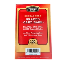 500 Ct CBG Resealable Graded Card Sleeves Bags Cardboard Gold (5 Packs)