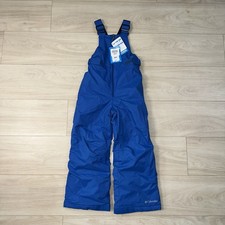 COLUMBIA Snowslope II Bibs Youth XS Light Blue Waterproof Snow Pants Outgrow Ski