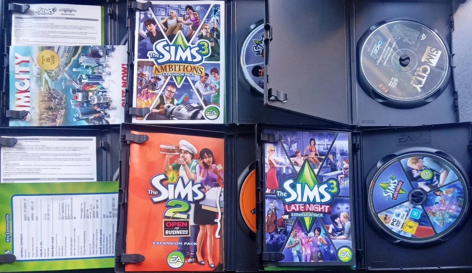 The Sims 3 Job Lot 6 x PC DVD Rom Bundle Expansion Packs Sims 2 Sim City 3000 - Image 2 of 2