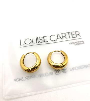 Louise Carter Mini Drop Huggies 18k Gold PVD