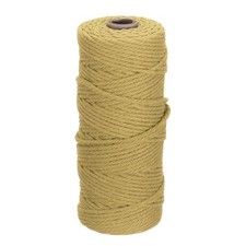 3mm x 109 Yard Goldenrod Yellow Cotton Macrame Rope, 2 Strands Twisted Cotton