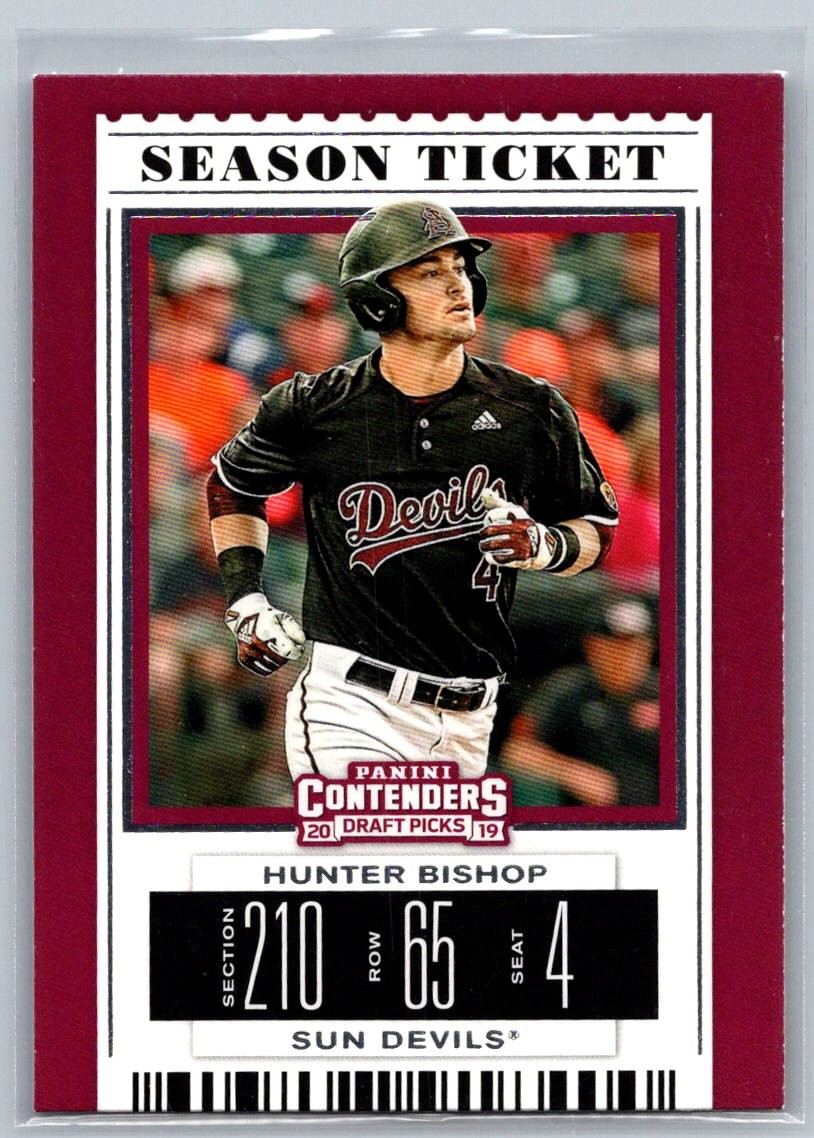 Hunter Bishop 9a 2019 Contenders Collegiate Arizona State Sun Devils Card