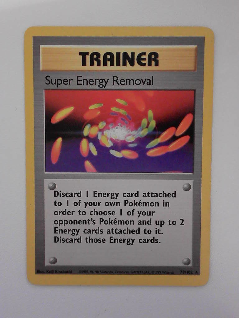 Super Energy Removal 79/102 Rare Base Set Unlimited Pokemon Heavily Played
