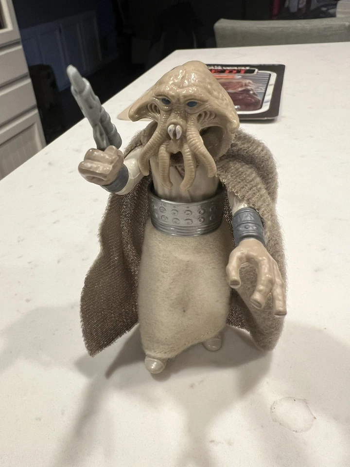 Figura Cabeza de Calamar de Star Wars de Colección Completa con Reverso de Tarjeta Kenner ROTJ sin repro  Foto 2 de 4