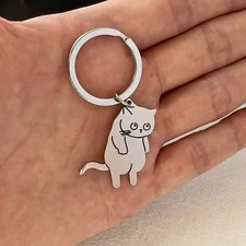 Cat Keychain Charm for Men Women Car Keychain Key Ring Bag Charm