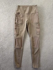 Alo High-Waist Cargo Leggings Womens Small Beige Athleisure Yoga