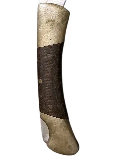 Cuchillo Plegable Vintage Schrade LB7 EE. UU. Lockback Latón y Madera Hecho en EE. UU. Foto 2 de 4