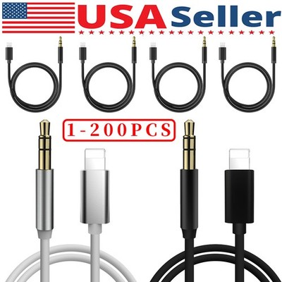 3.5mm Jack AUX Cable Cord to Car Audio FOR iPhone 14 13 12 11 XR Xs 8 7 Max Lot