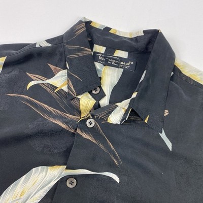Tori Richard Button Down Shirt Mens Medium Bird Of Paradise Silk