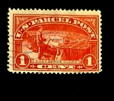 SCOTT # Q1 - ONE USED ONE CENT PARCEL POST STAMP - 1912 - 1913 -  - F / V - H