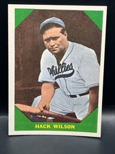 1960 Fleer Baseball Greats #48 HACK WILSON Philadelphia Phillies Cubs EX-NM