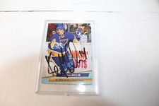 1992-93 Fleer Ultra Hockey Kevin Miller Card #396 Autographed 