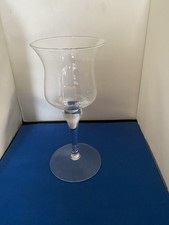Tall Clear Candle Holder With A Long Stem For A Pillar Candle 30cm Height
