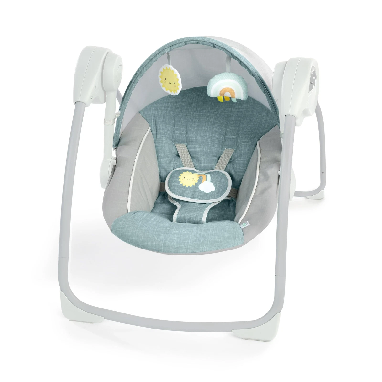 Ingenuity Sun Valley Canopy Portable Baby Swing with Toy Music and Adjustable...