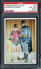 1966 TOPPS USA BATMAN COLOR  #27 Batman & Robin PSA 8 NM-MT (st) Card