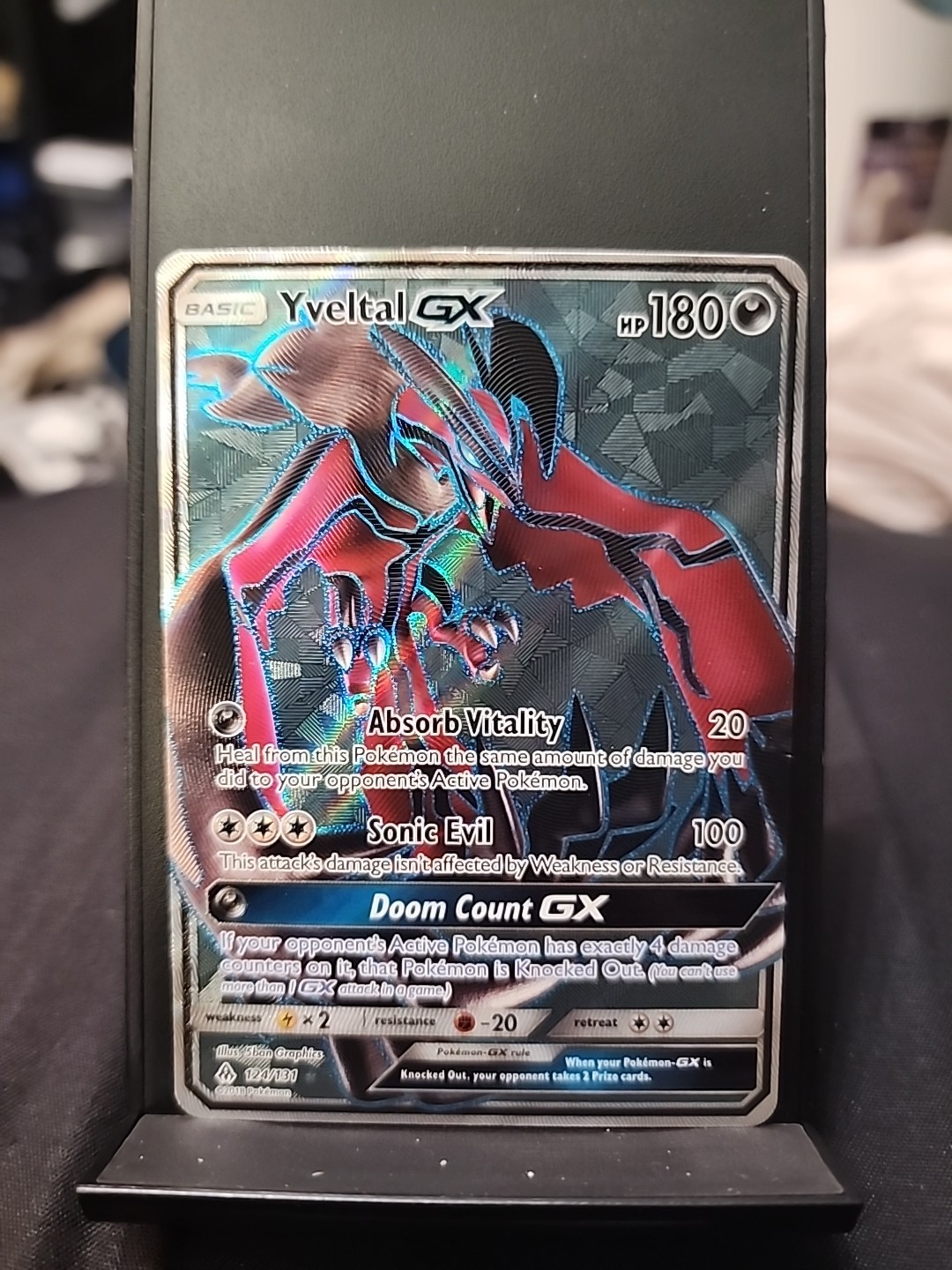 Pokémon TCG Yveltal GX Full Art Ultra Rare Holo Card 124/131