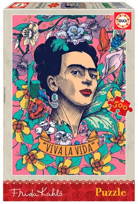 8412668192515 Puzzle 500 Viva La Vida Frida Kahlo 111350 Educa