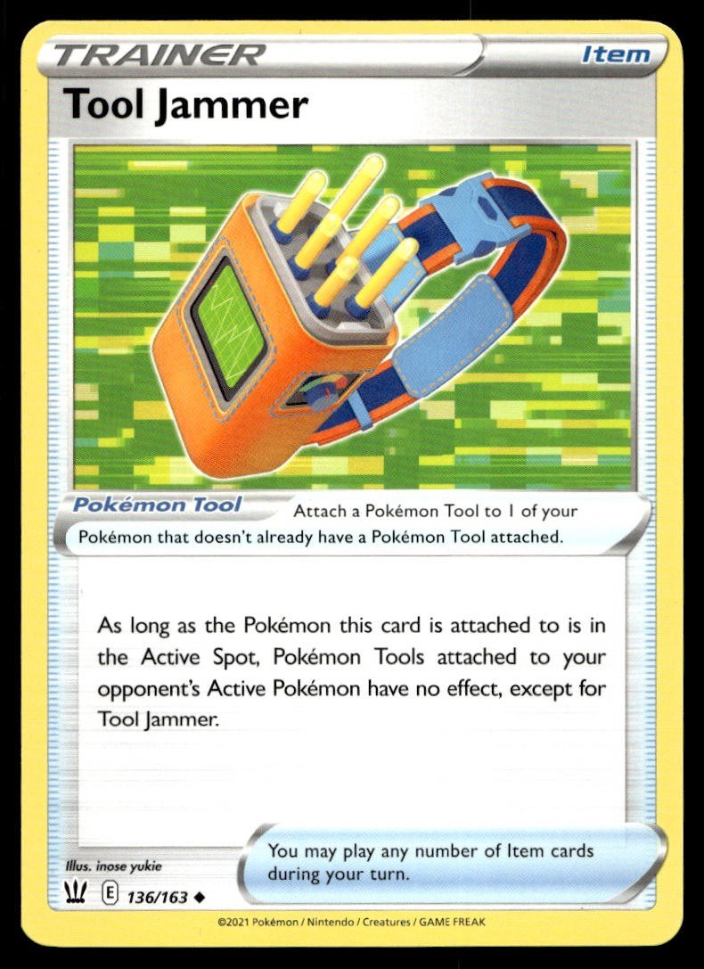 Tool Jammer 136/163 Pokemon Card Battle Styles Uncmn Trainer Lightly Played QR
