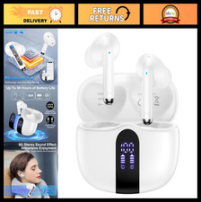 Wireless Bluetooth Earbuds, Noise Cancelling, IPX7 Waterproof, 60H Playtime, Spo
