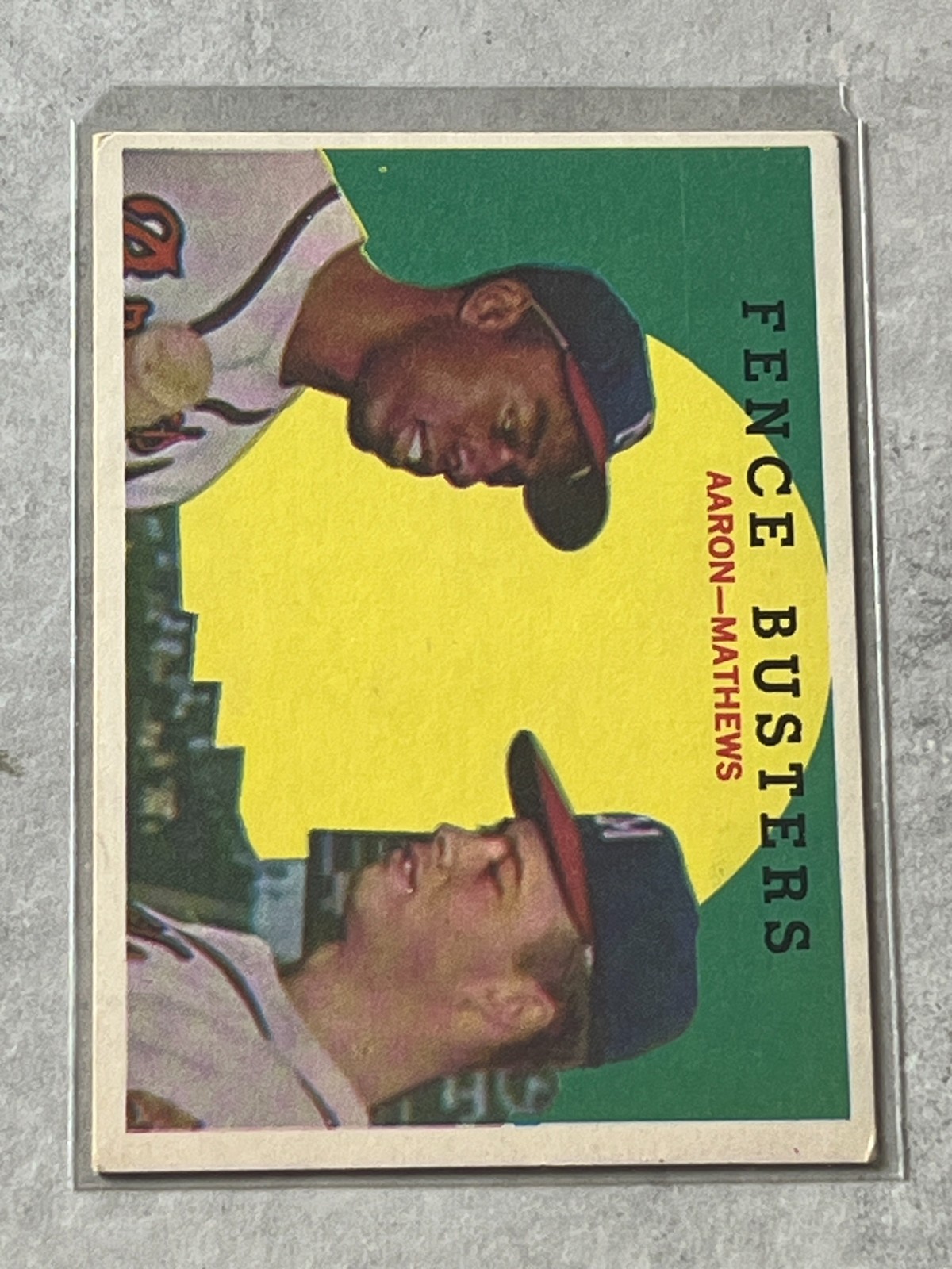 1959 Topps Hank Aaron / Eddie Mathews Fence Busters #212 Milwaukee Braves