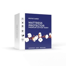 Protect-A-Bed, Premium Cotton-Terry Mattress Protector, Waterproof, 5-sided, ...