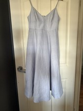 Zimmermann Linen Midi Dress – Powder Blue – Size 3 – Worn Once