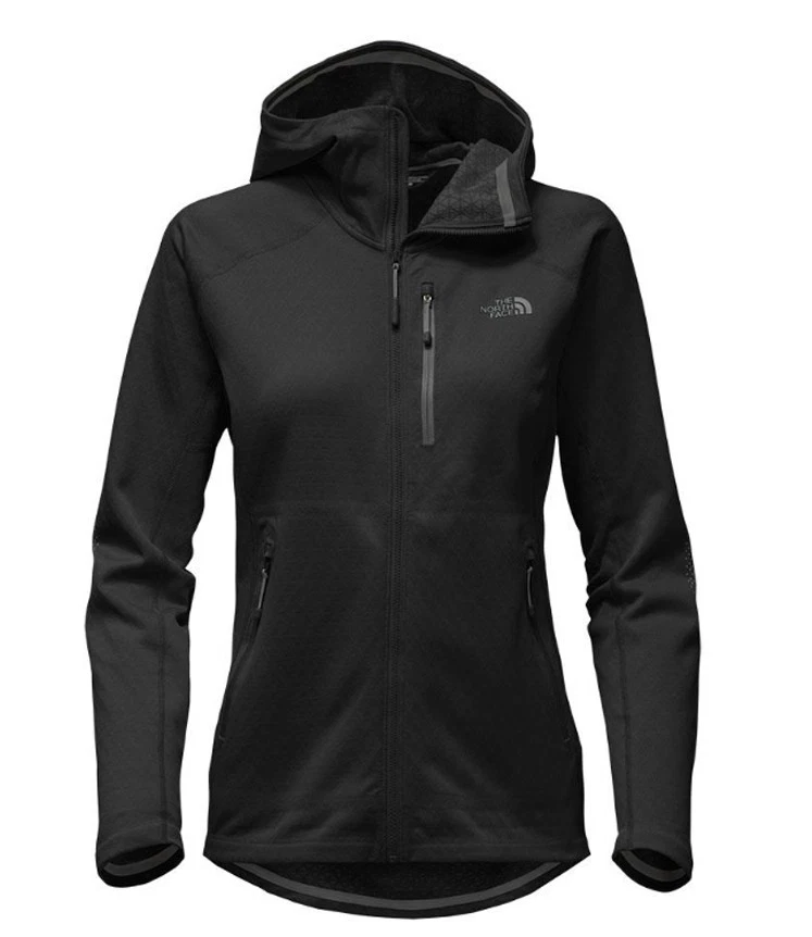 North Face $179 Women Fuse Progressor Fleece Hoodie Jacket Warm Slim Stretch -M