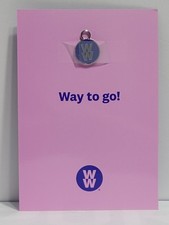 Weight Watchers Program Award WW GOLD/BLUE "WAY TO GO " Charm GENUINE NEW