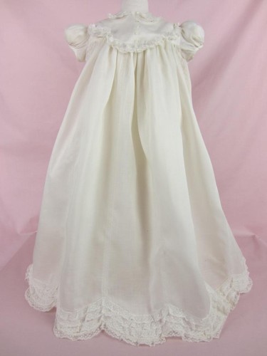 Vintage Long Christening Dress, Slip - For Antique, Reborn Lifesize Baby Doll