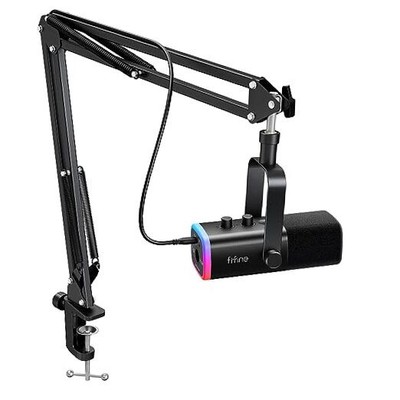  XLR/USB Gaming Microphone Set, Dynamic PC Mic for Streaming Podcasting, 